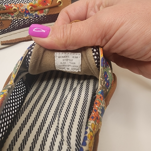 Sperry Topsider Bluefish Liberty Floral Boat Shoe - Ladies Size 8.5 - NWOB - Picture 5 of 5